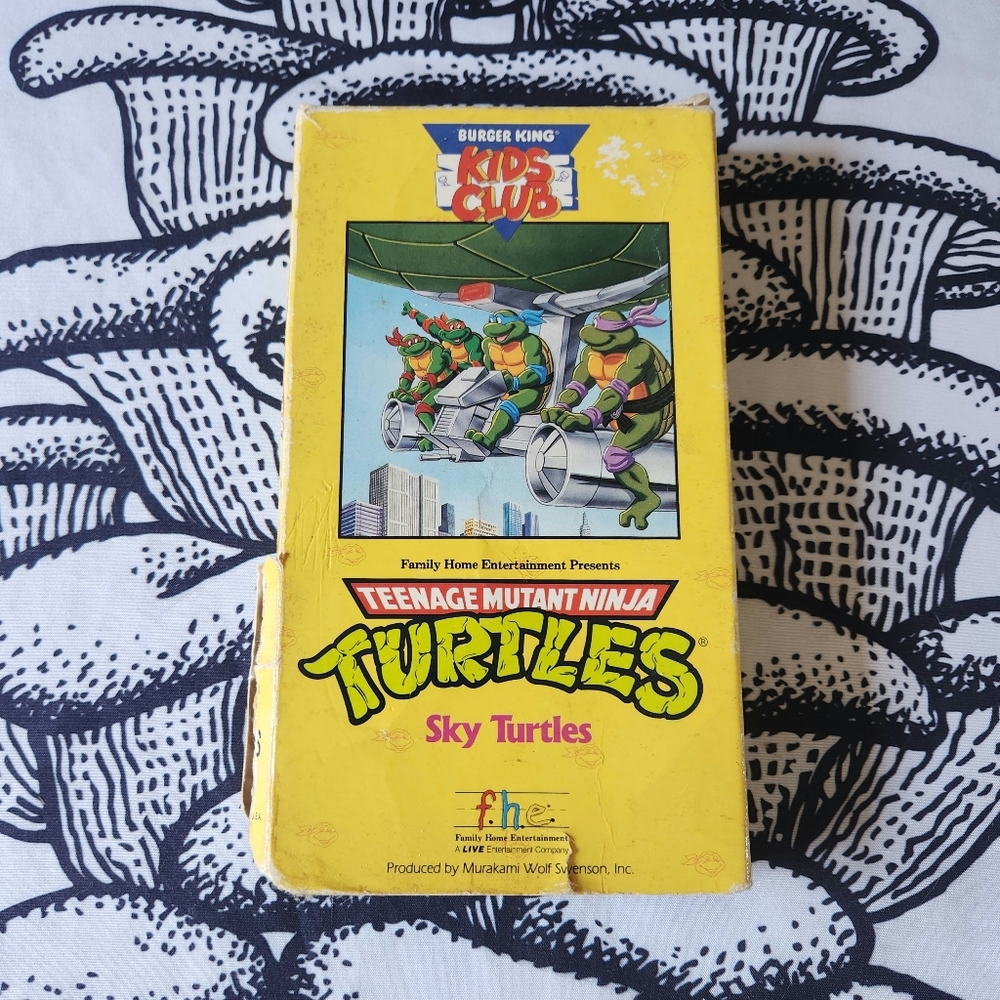 Vintage Teenage Mutant Ninja Turtles "Sky Turtles" [1990] VHS TMNT × Burger King